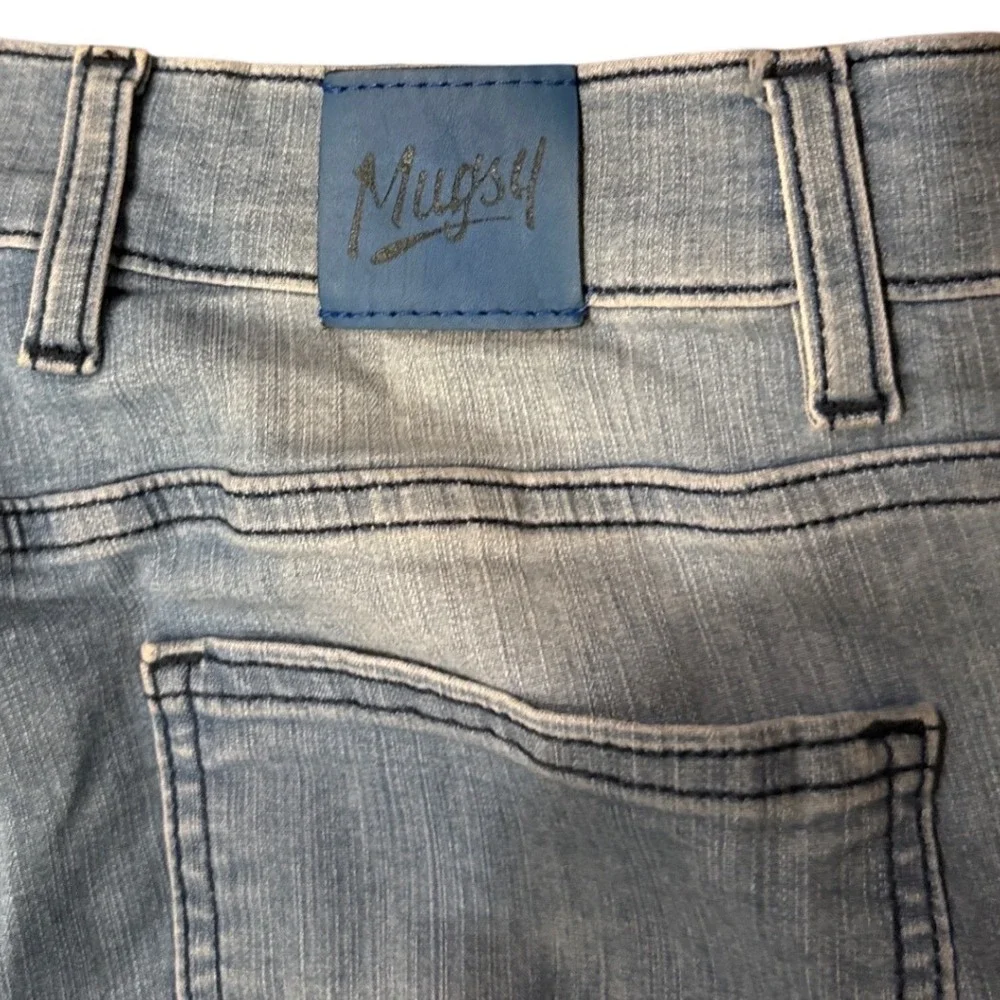Mugsy Cooldowns Men Light Wash Blue Stretch Distressed Denim Jeans FLX9CTL 33x32